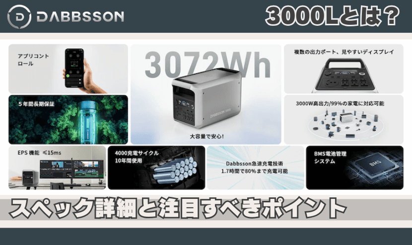 ダブソン 3000Lとは?|スペック詳細と注目ポイント