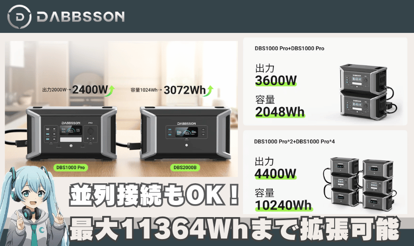 最大10240Whまで拡張可能！並列接続もOK！
