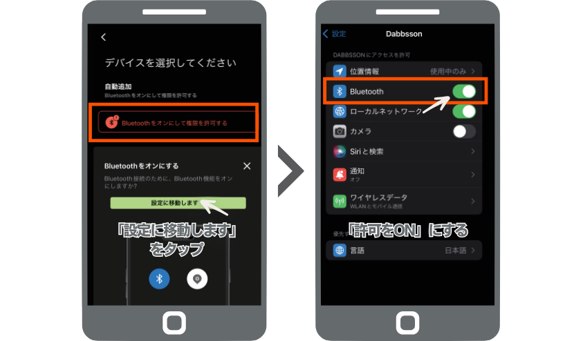 Bluetooth接続を許可