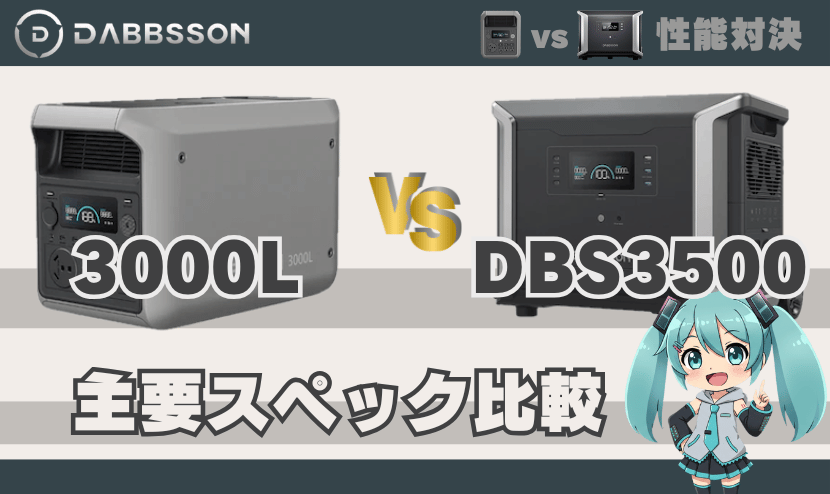 ダブソン3000LとDBS3500｜主要スペック比較