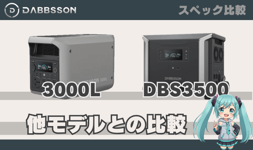 3000LとDBS3500｜他モデルスペック比較