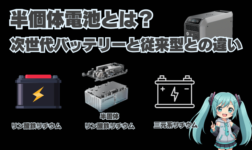 半個体電池とは？次世代バッテリーと従来型との違い