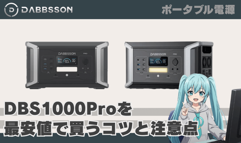 ダブソン DBS1000Proを最安値で買うコツと注意点