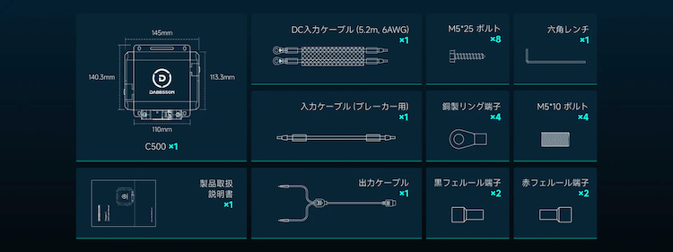 DABBSSON Charger S_同梱品
