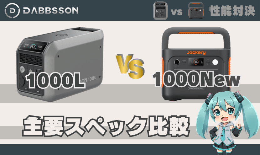 ダブソン1000Lとジャクリ 1000 New｜主要スペック比較