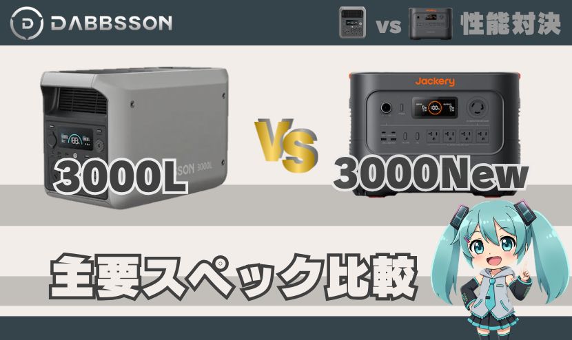ダブソン3000Lとジャクリ 3000 New｜主要スペック比較