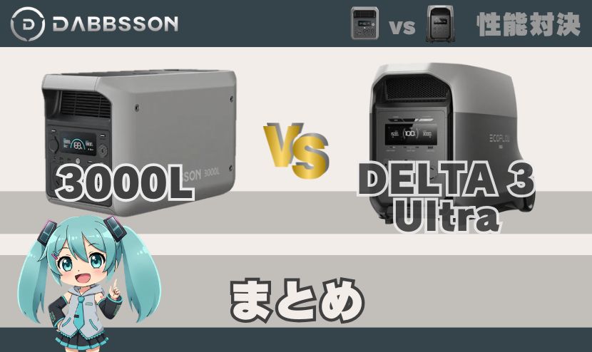 ダブソン 3000LとDELTA3 Ultraの違い｜まとめ