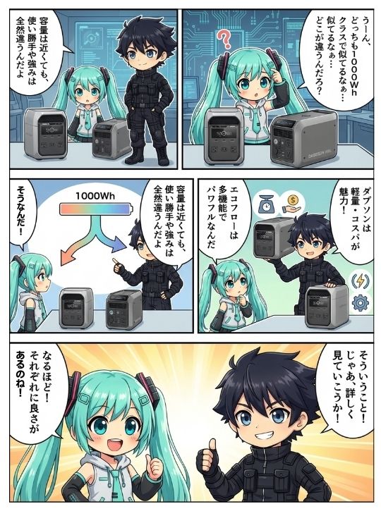 ダブソン1000LとエコフローDELTA3 Classic、どっちを選ぶ？