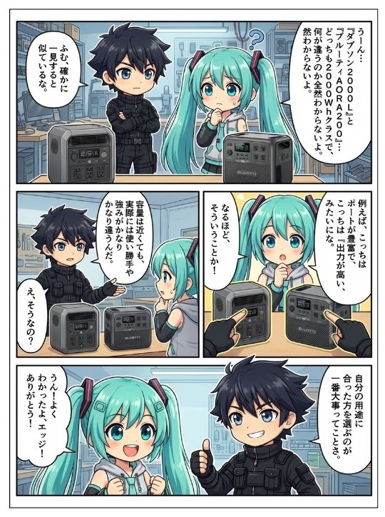ダブソン 2000LとブルーティAORA200は何が違う？